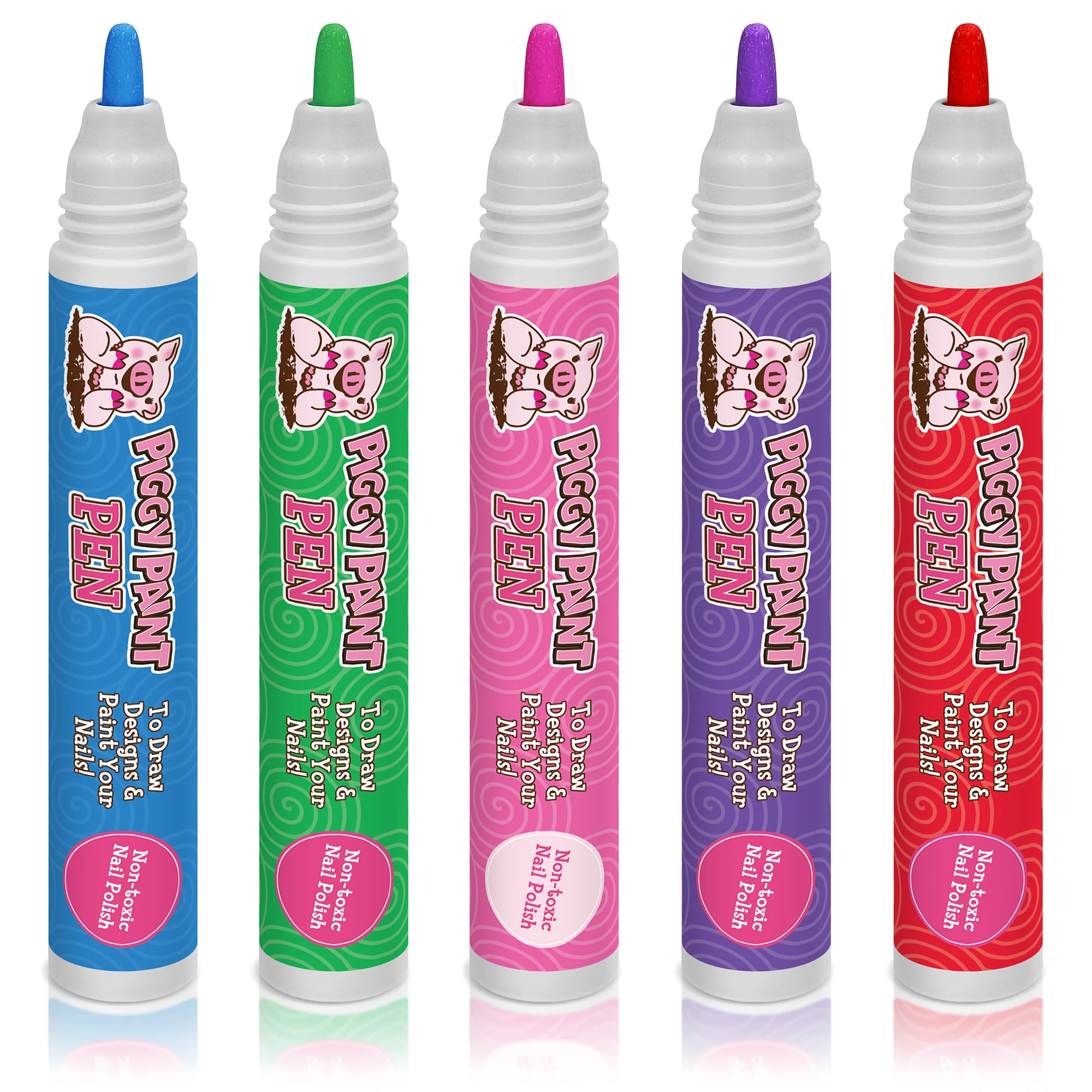 Piggy Paint Pen Razzle RED- Kids Non-toxic Nail Polish - Image 5