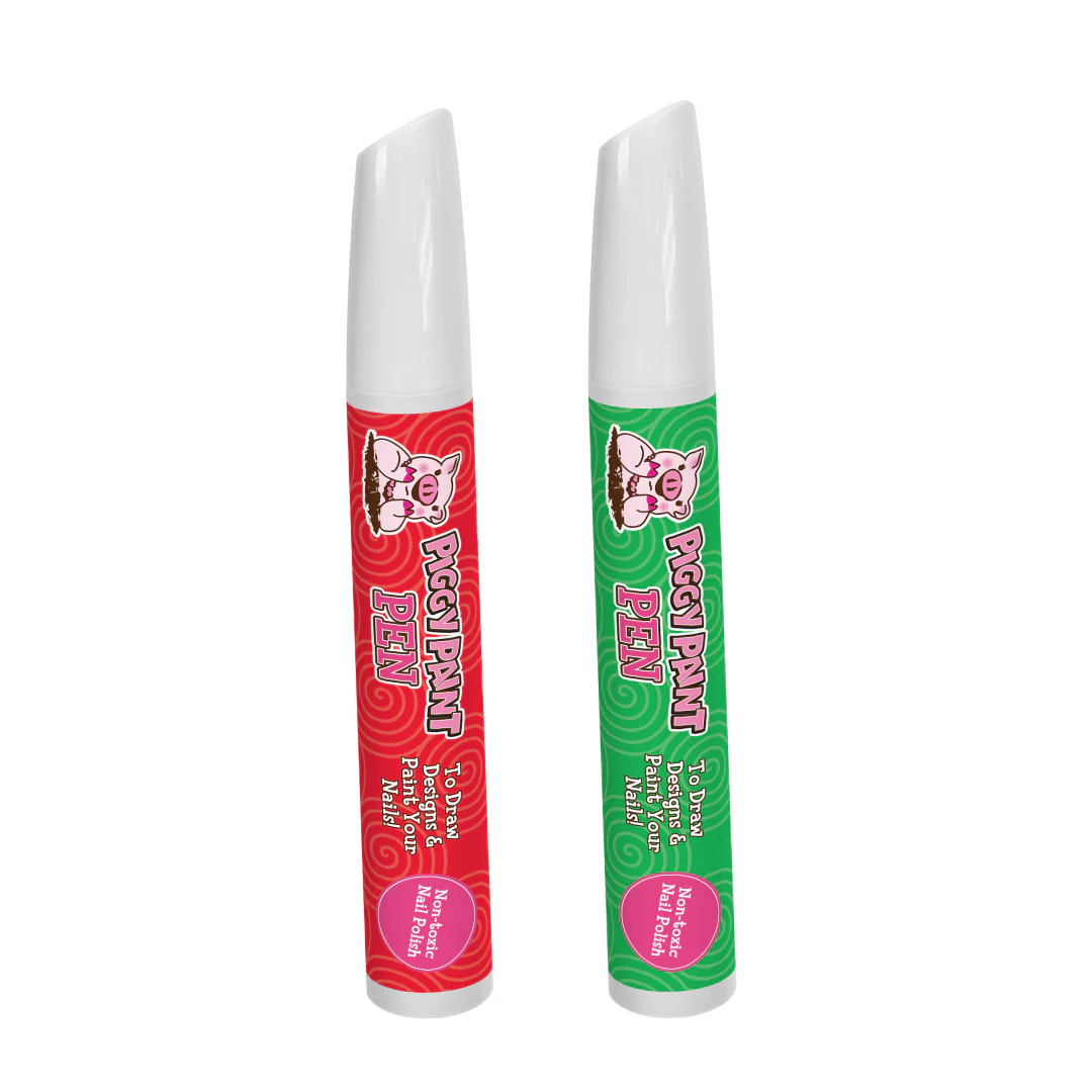 Piggy Paint Pen Razzle RED- Kids Non-toxic Nail Polish - Image 10
